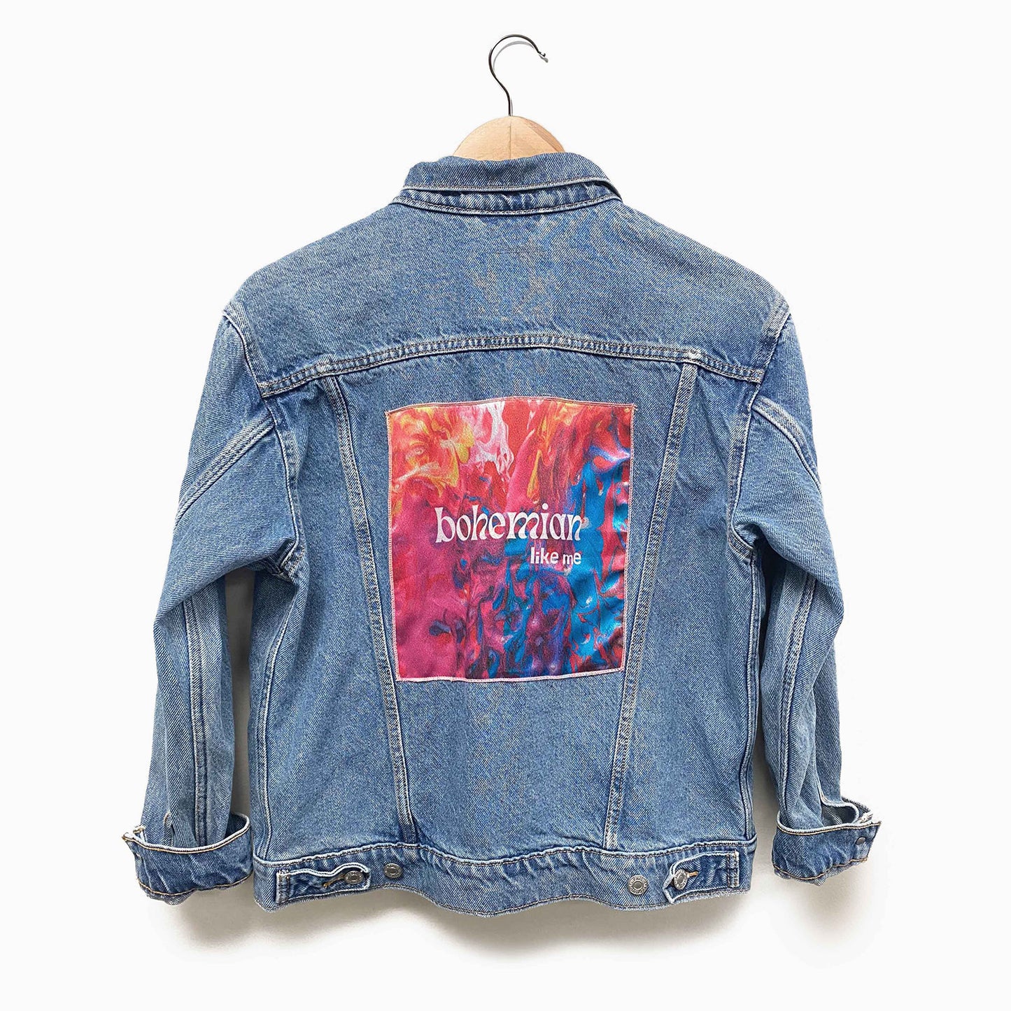 Upcycled Vintage Denim Jacket "Bohemian Like Me"