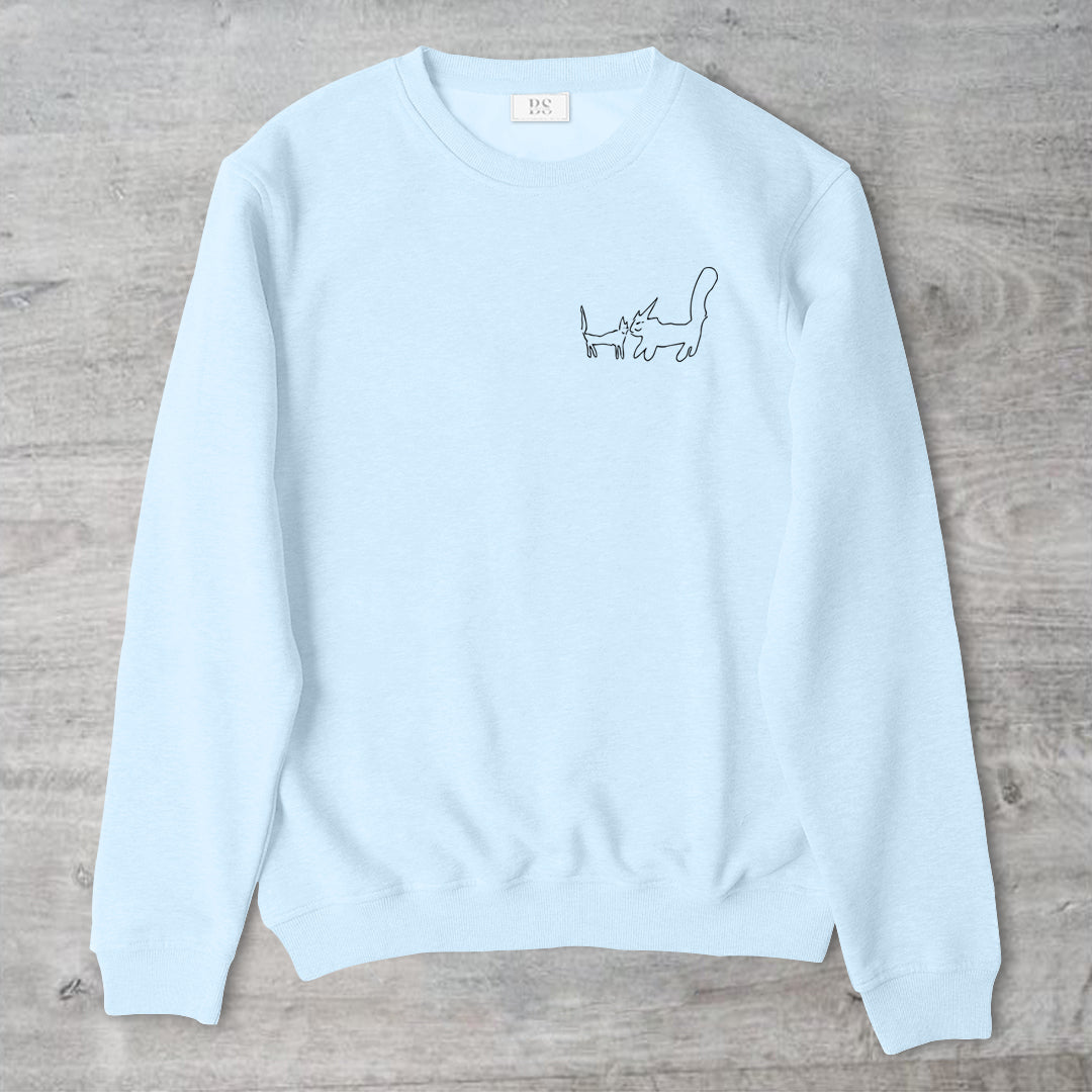 "Kissing Cats" Unisex Crewneck Sweater