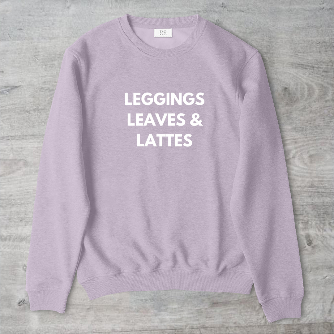 Leggings, Leaves & Lattes Unisex Crewneck Sweater