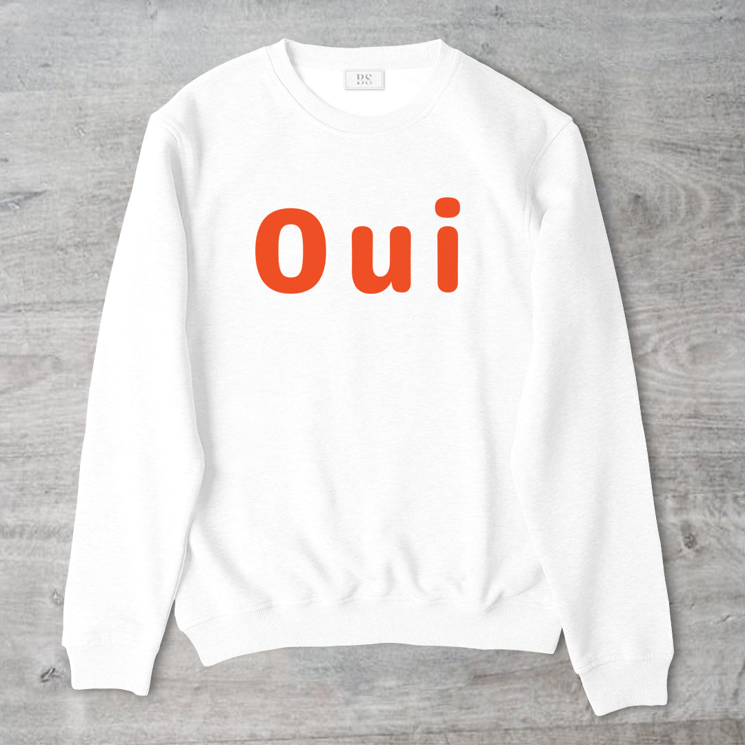 "Oui" Unisex Crewneck Sweater