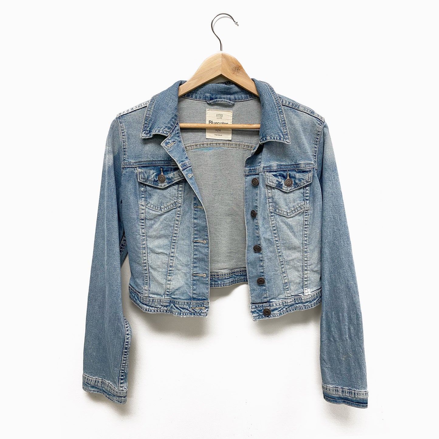 Upcycled Vintage Denim Jacket "Pansies"