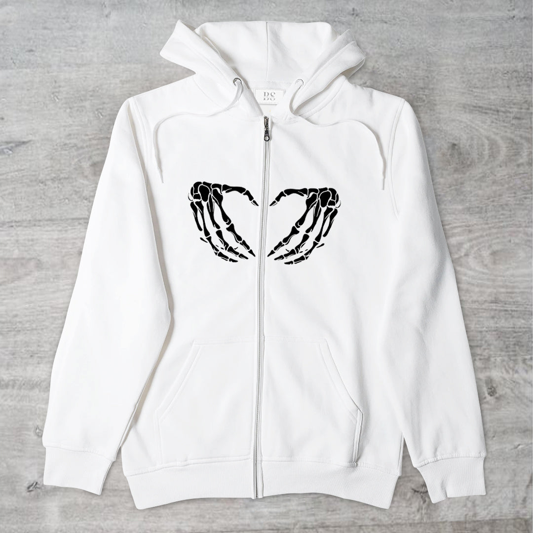 Skeletal Heart Unisex Full-Zip Hoodie