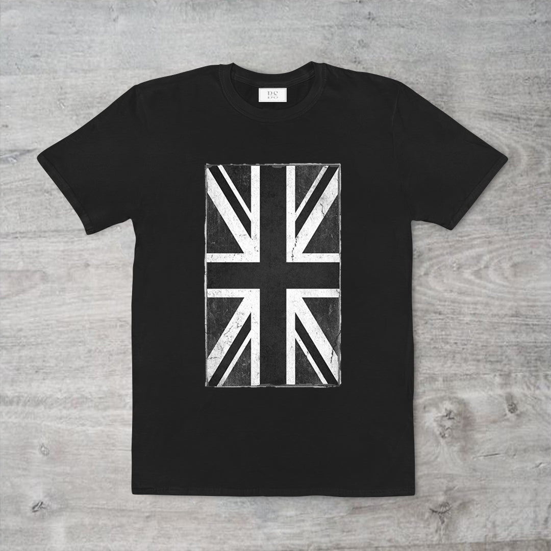 Wearable Art Monochrome Union Jack Unisex T-Shirt