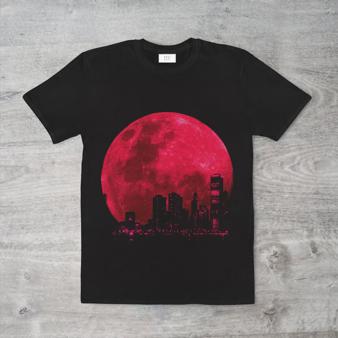 Wearable Art Unisex Tee "Crimson Skyline"