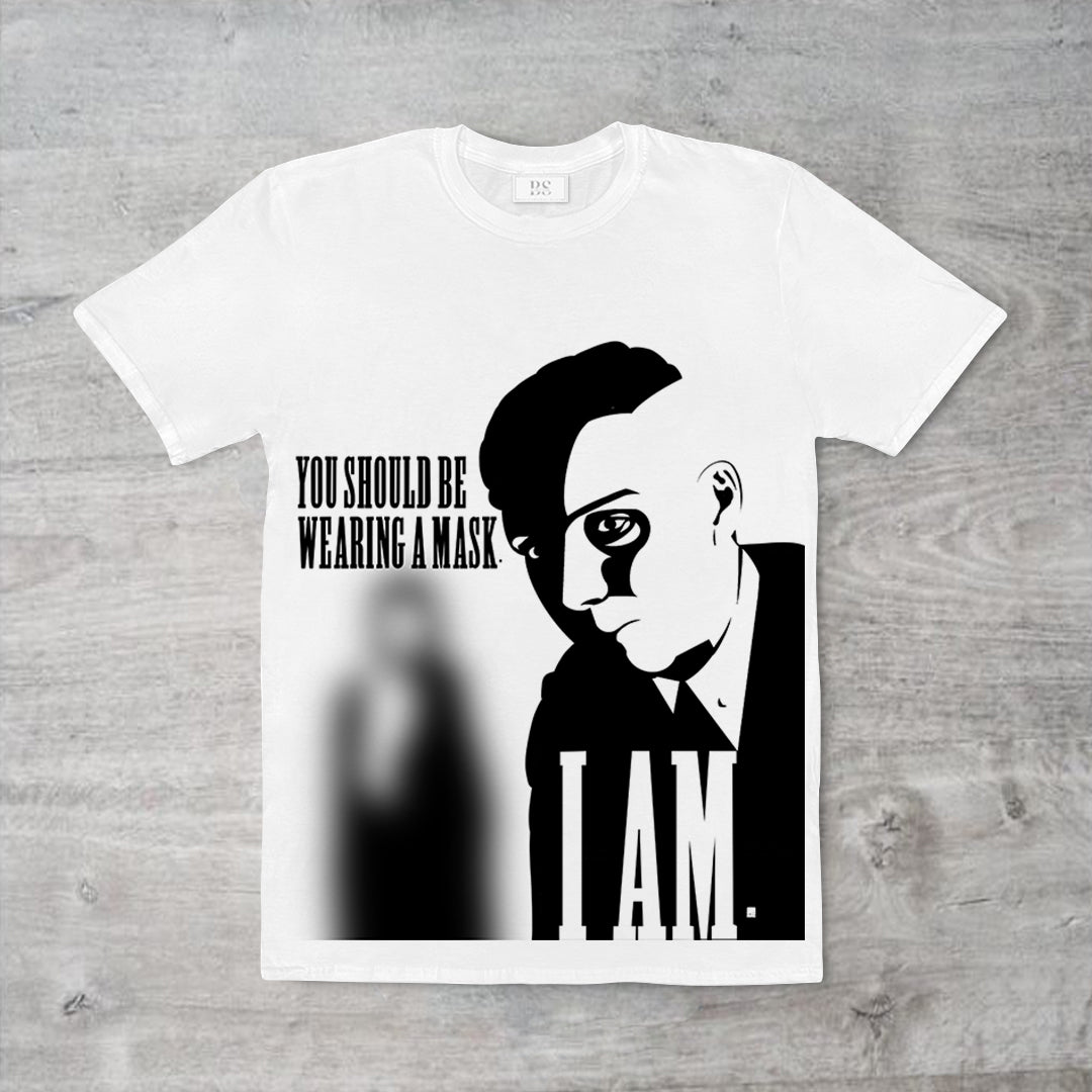 Wearable Art Unisex Tee "You Should Be Wearaing A Mask"