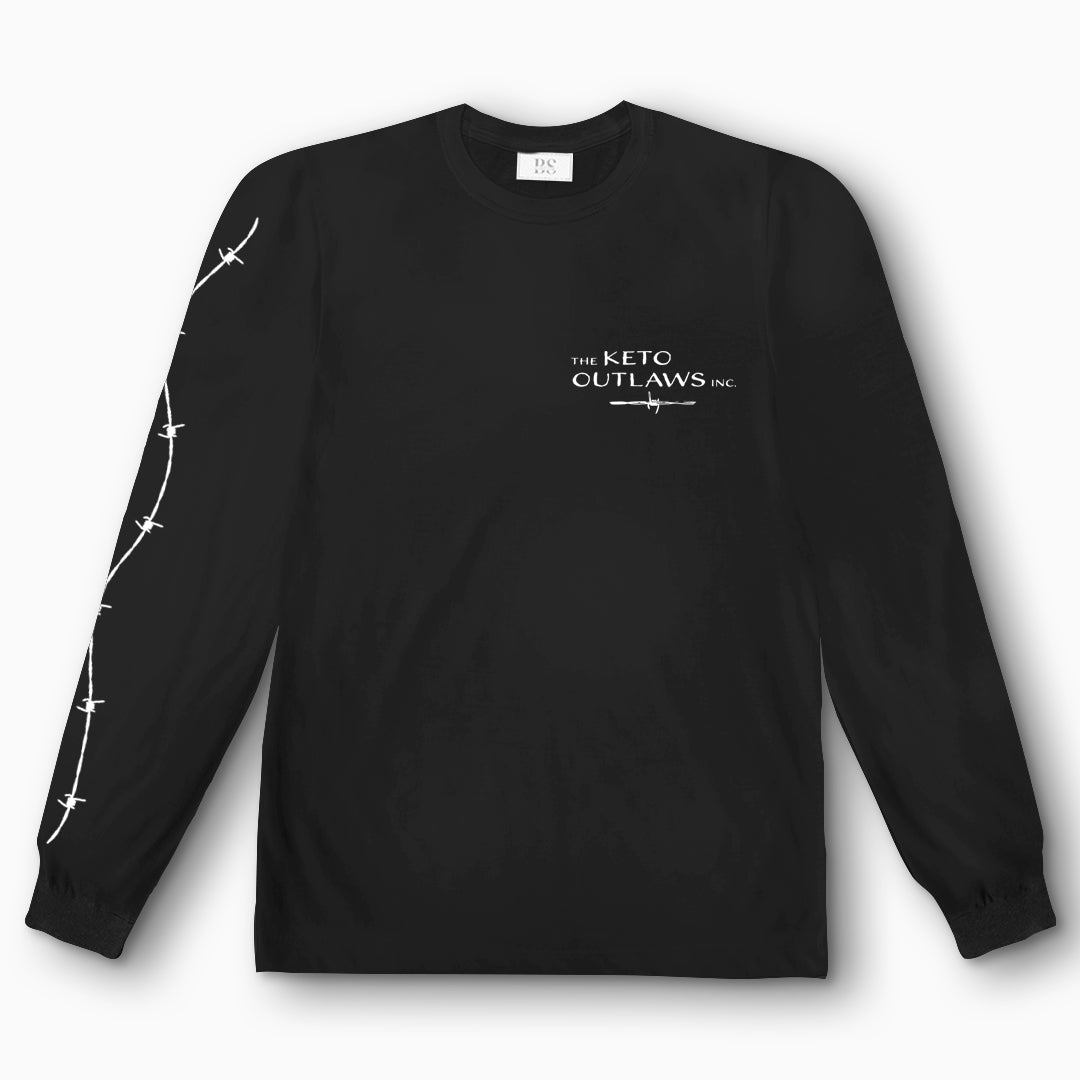 The Keto Outlaws / Barbed Wire Sleeve - Unisex Longsleeve T-Shirt