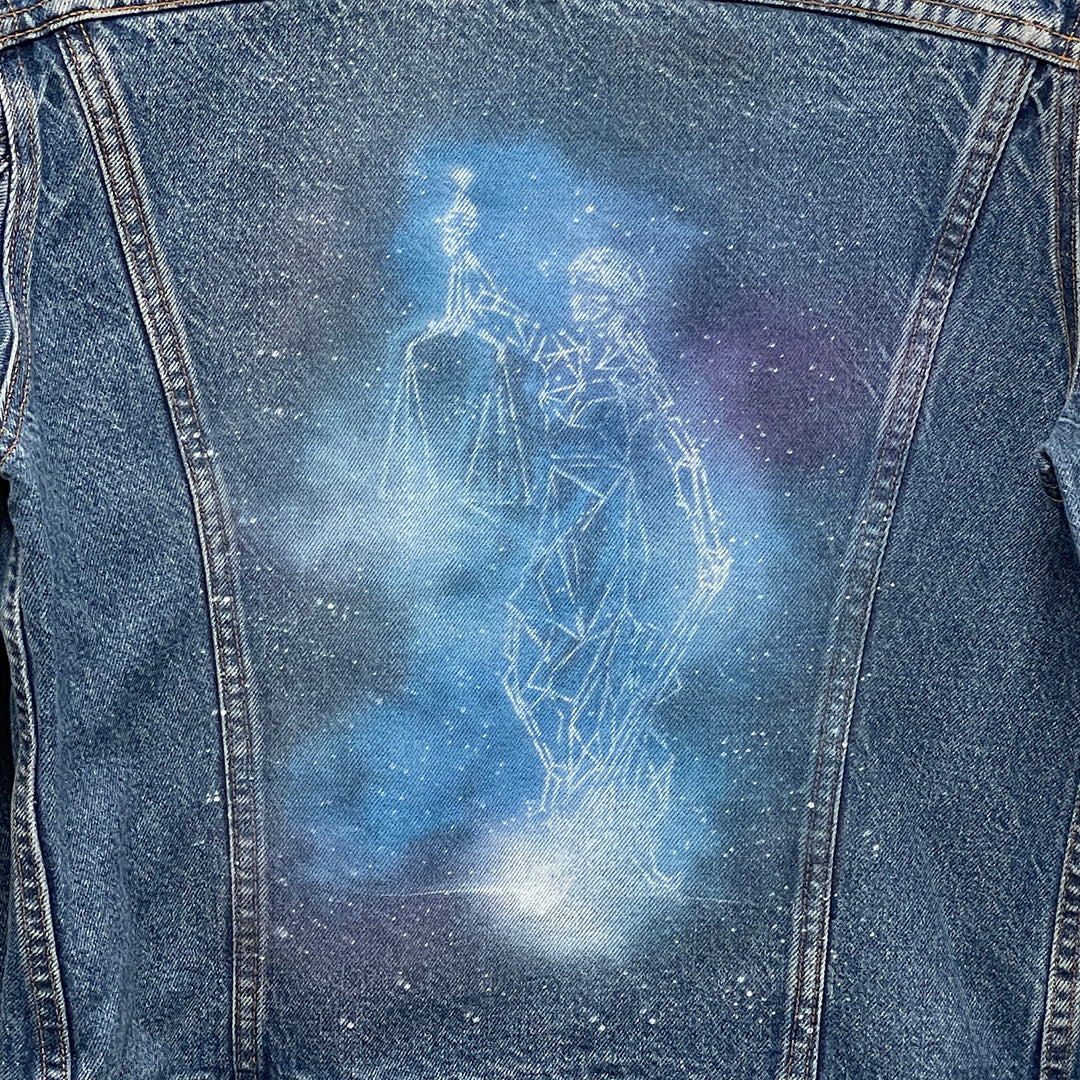 Upcycled Vintage Denim Jacket "Cosmic Justice"