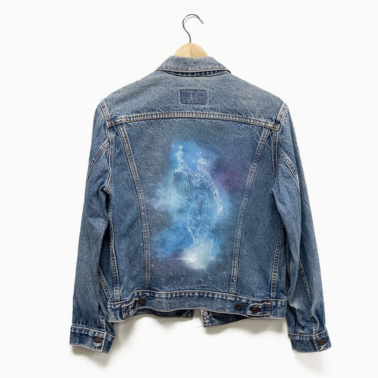 Upcycled Vintage Denim Jacket "Cosmic Justice"