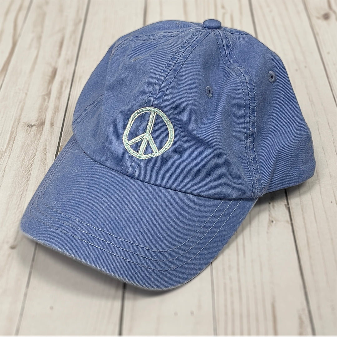 Peace Sign Embroidered Cap