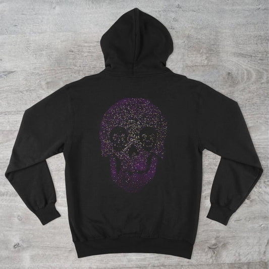 Wearable Art Full-Zip Unisex Hoodie "Star Skull"