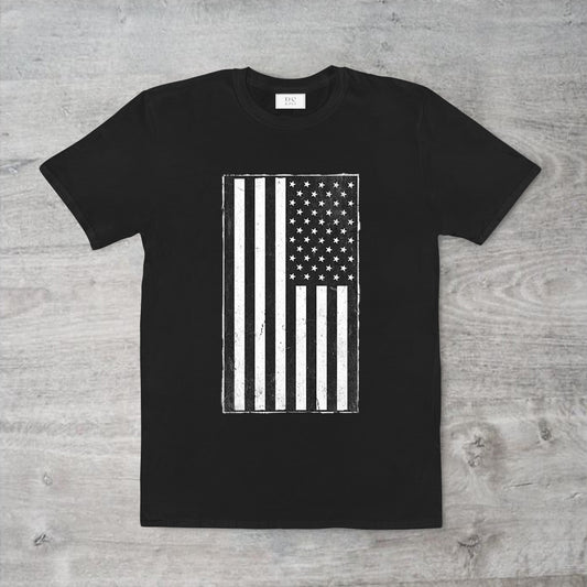 Wearable Art Monochrome Stars and Stripes Unisex T-Shirt