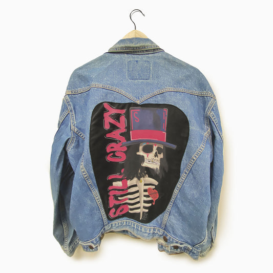 Upcycled Vintage Denim Jacket "Still Crazy"