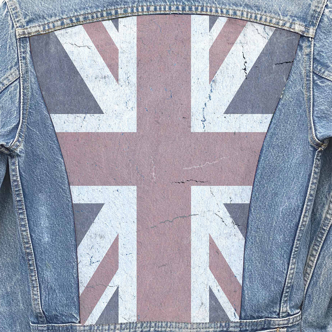 Upcycled Vintage Denim Jacket "Union Jack"